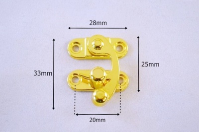 Gold plate box clasp spring action